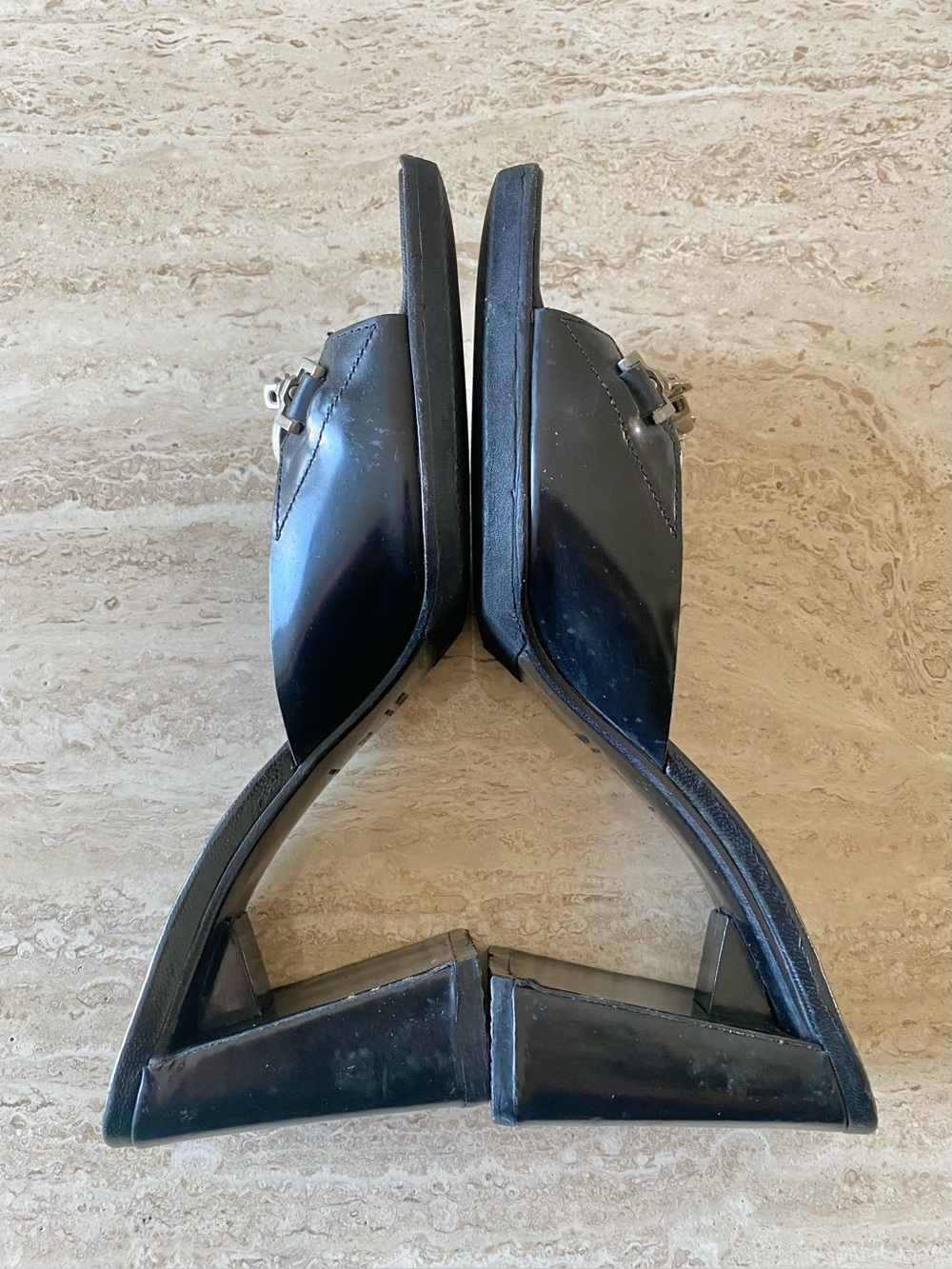 Vintage Prada Clasp Mule Block Heel Sandals - Picture 5 of 8